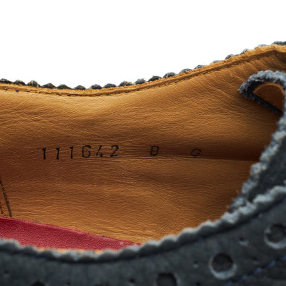 'Archie' Navy Blue Nubuck Derby Brogues UK 8 G