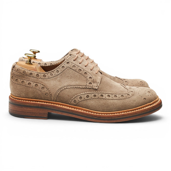'Archie' Sand Suede Derby Brogues UK 8 G