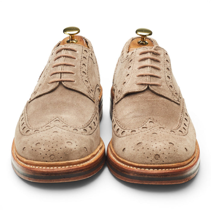 'Archie' Sand Suede Derby Brogues UK 8 G
