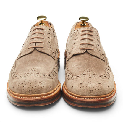 'Archie' Sand Suede Derby Brogues UK 8 G
