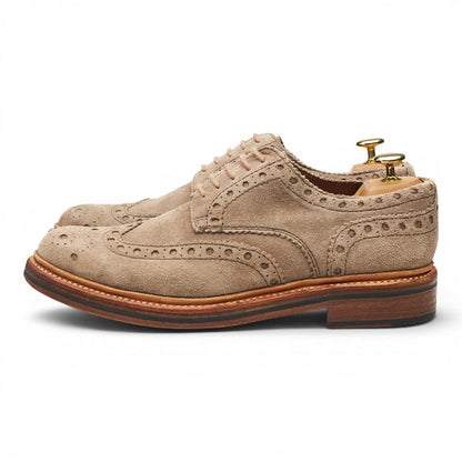 'Archie' Sand Suede Derby Brogues UK 8 G