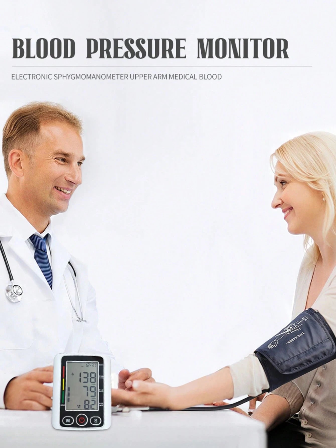 Arm Blood Pressure Monitor,Blood Pressure Machine, BP Monitor Automatic Upper Arm Digital With Blood Pressure Cuff For Home Use