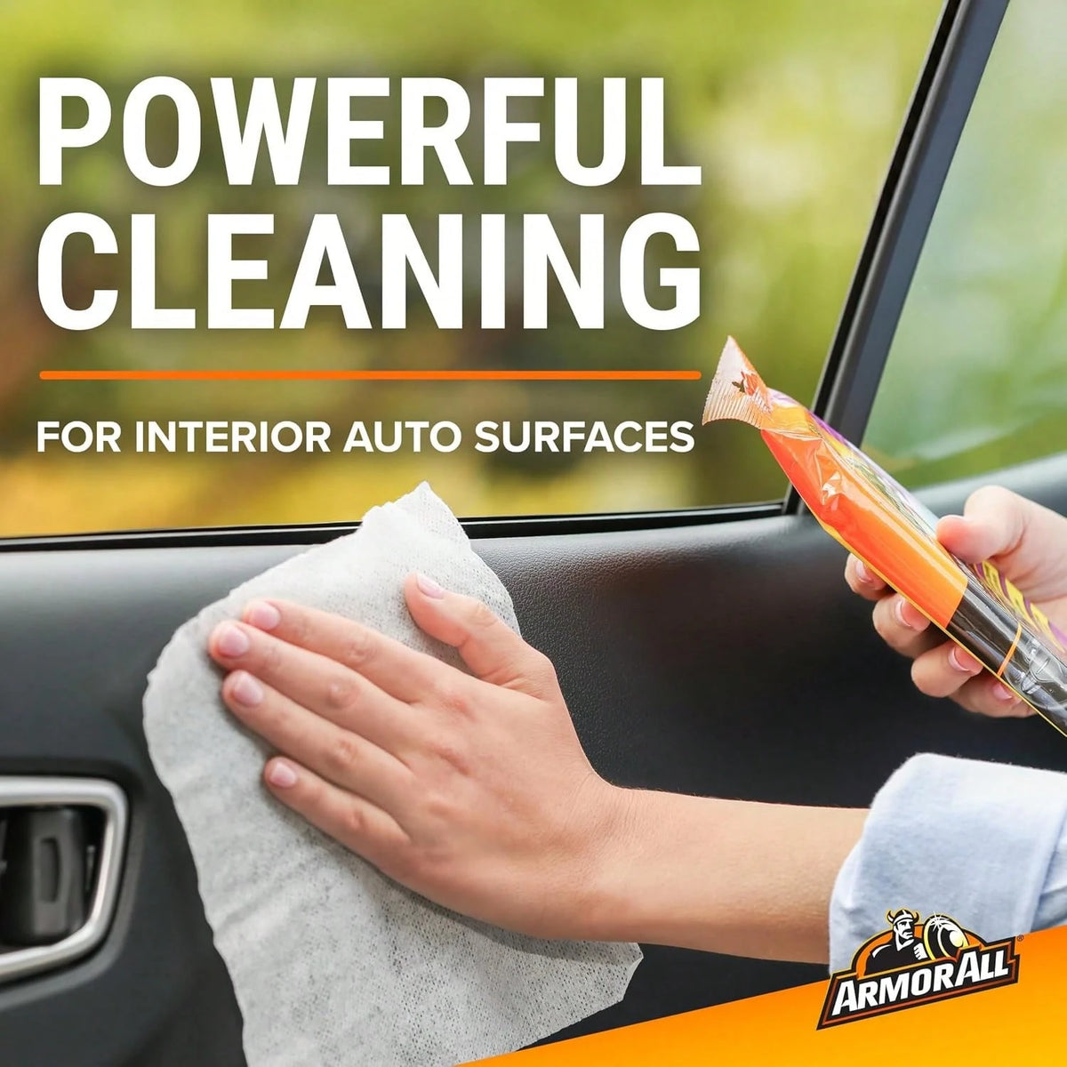 Armor All Car Interior Cleaner Wipes, Interior Cleaning Wipes For Cars, Trucks, Motorcycles, 60 Each