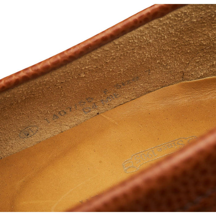 'Arran' Tan Brown Grain Leather Loafers UK 7.5 F