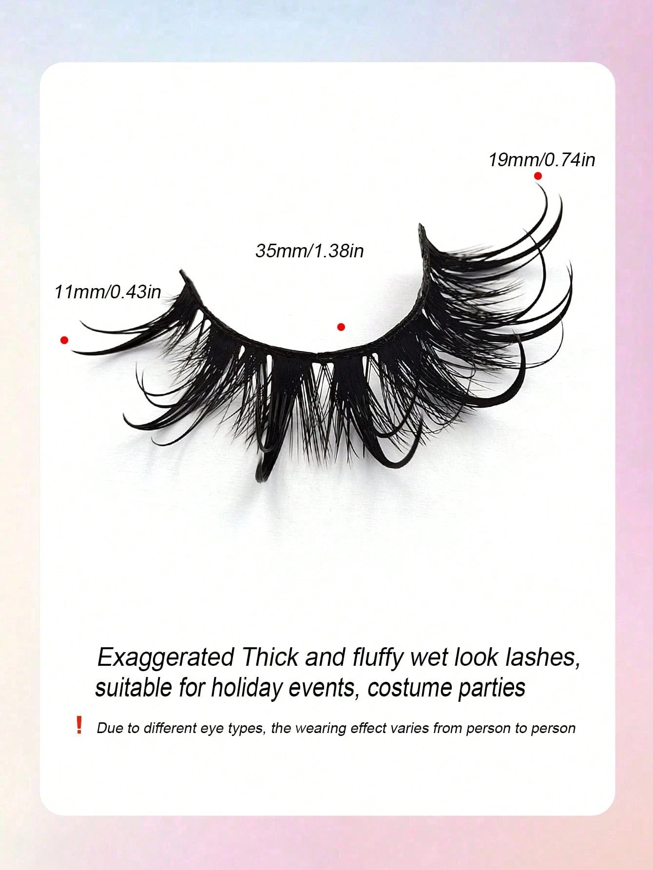Asiteo 7 Pairs Wet Look False Eyelashes, Faux Mink, Natural Curly, Thick & Long, Fluffy Fairy Cat Eye Makeup, Suitable For Festivals, Masquerade Balls, Reusable