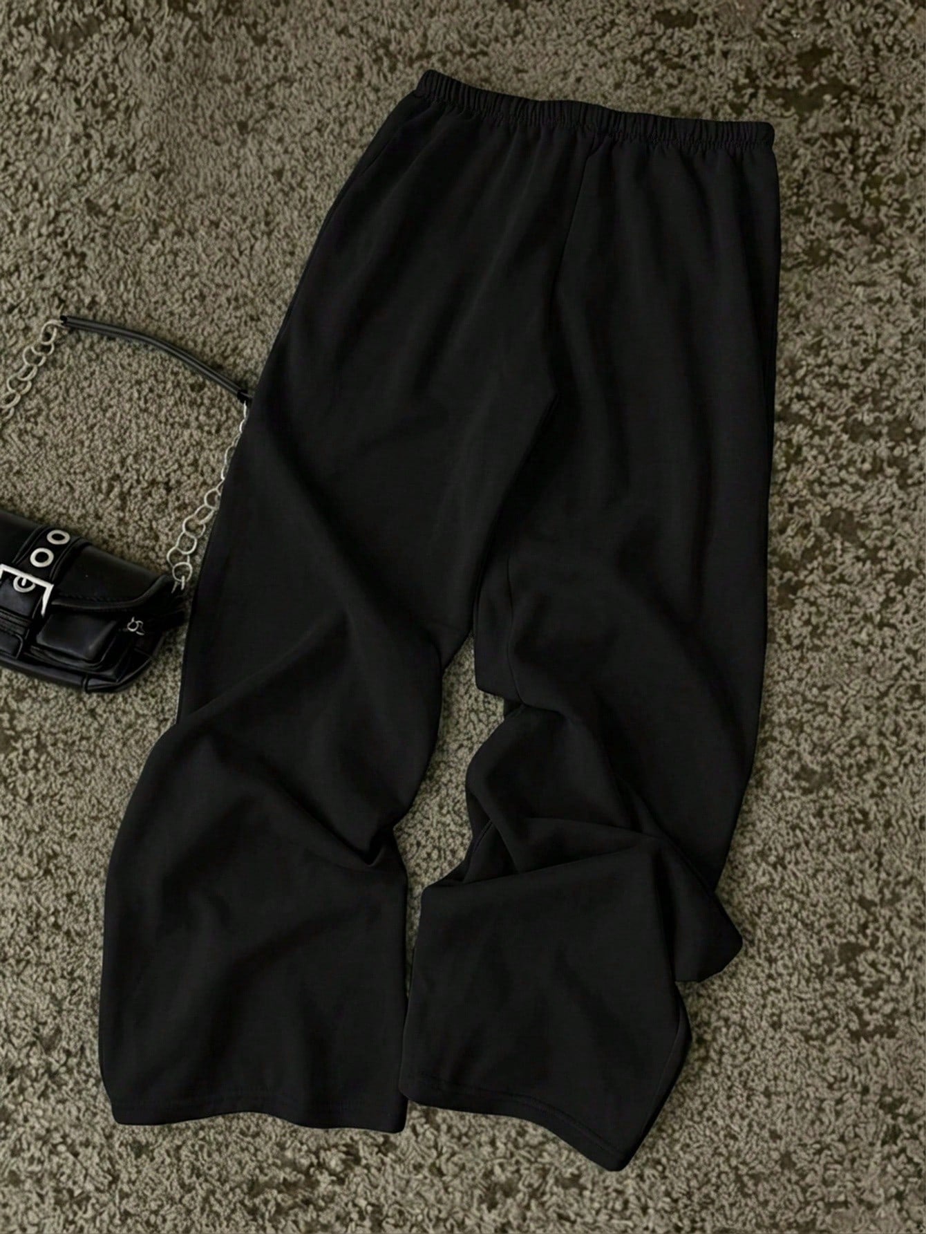 Attitoon Women's Casual Low-Waist Straight Leg Sweatpants, Gray Sweatpants, Casual, Y2K Style