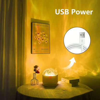 Aurora, Water Ripple, And Starry Sky Projector Lamp - USB-Rechargeable 16-Color LED Projector, Includes Remote Control; A Ceiling Light For Creating An Aurora Borealis Atmosphere, Ideal For Indoor Ove
