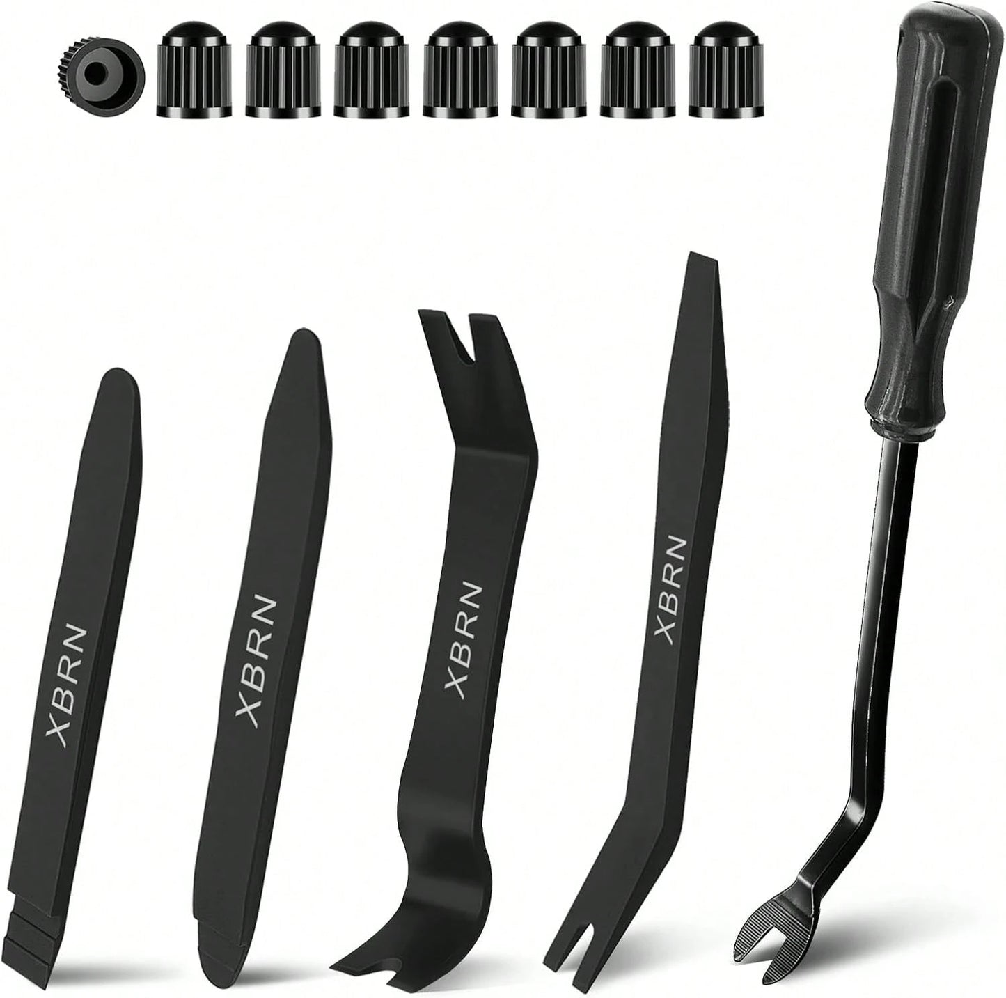 Auto Trim Removal Tool Kit,13 Pcs Car Panel Door Window Tools Kit,Auto Clip Fastener Remover Pry Tool Set-Black