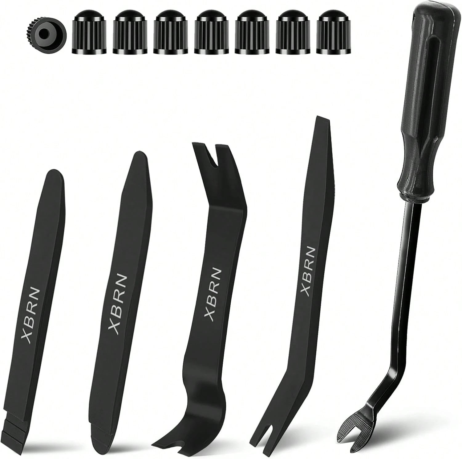 Auto Trim Removal Tool Kit,13 Pcs Car Panel Door Window Tools Kit,Auto Clip Fastener Remover Pry Tool Set-Black