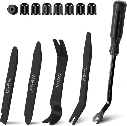 Auto Trim Removal Tool Kit,13 Pcs Car Panel Door Window Tools Kit,Auto Clip Fastener Remover Pry Tool Set-Black