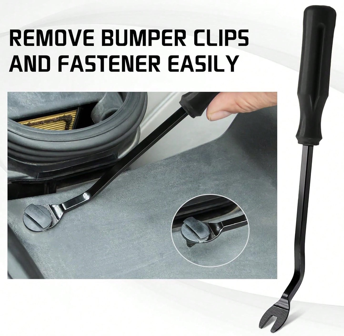 Auto Trim Removal Tool Kit,13 Pcs Car Panel Door Window Tools Kit,Auto Clip Fastener Remover Pry Tool Set-Black