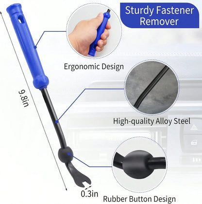 Auto Trim Removal Tool Kit, Wetado 15 Pcs Car Panel Door Window Tools Kit,Auto Clip Fastener Remover Pry Tool Set Blue