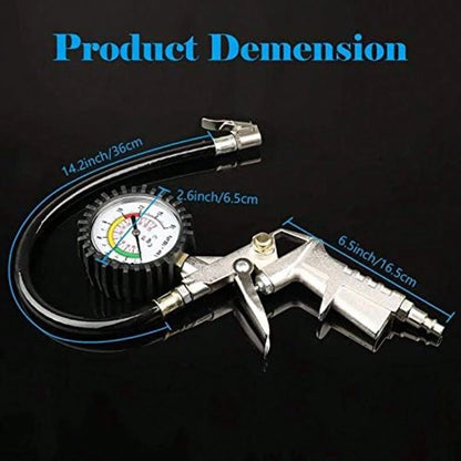 Automobile Tire Inflation Gauge, High-Precision Heavy-Duty Multifunctional Tire Pressure Gauge For Automobiles, Trucks, Motorcycles, And Compact Portable Automobile Tire Inflators, Suitable For Trucks