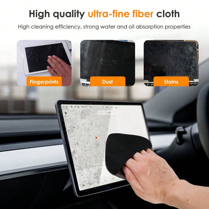 Automotive Screen Cleaner, Ultra-Fine Fiber Car Interior Accessories Cleaning Pad, Reusable Car Touch Screen Cleaning Cloth, Square Car Screen Cleaning Supplies, Ultra-Fine Fiber Cleaning Cloth For Ca