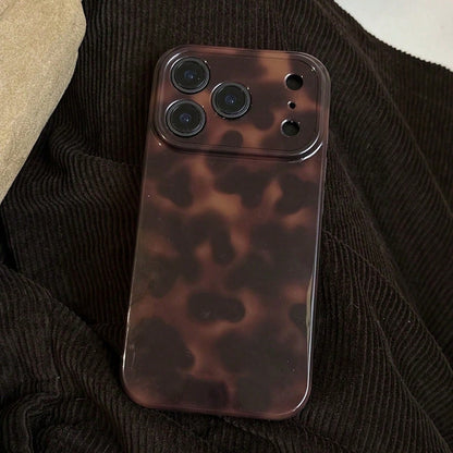 Autumn/Winter Creative Amber Leopard Print Phone Case, Suitable For Apple 17 ProMax/16 ProMax/15 ProMax/14 Pro/13 Pro, Unisex Artistic Design