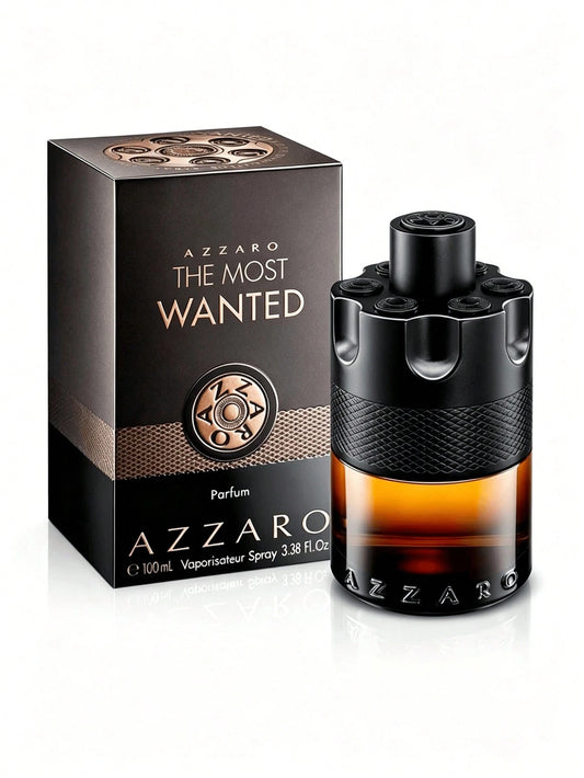 Azzaro The Most Wanted Eau De Parfum Intense Spray For Men EDP Intense Perfume Perfumes 3.38oz/100ml Graduation Party Travel Camping Outdoors School Campus Trip Festivals Anniversary Winter Christmas