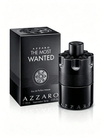 Azzaro The Most Wanted Eau De Parfum Intense Spray For Men EDP Intense Perfume Perfumes 3.38oz/100ml Graduation Party Travel Camping Outdoors School Campus Trip Festivals Anniversary Winter Christmas