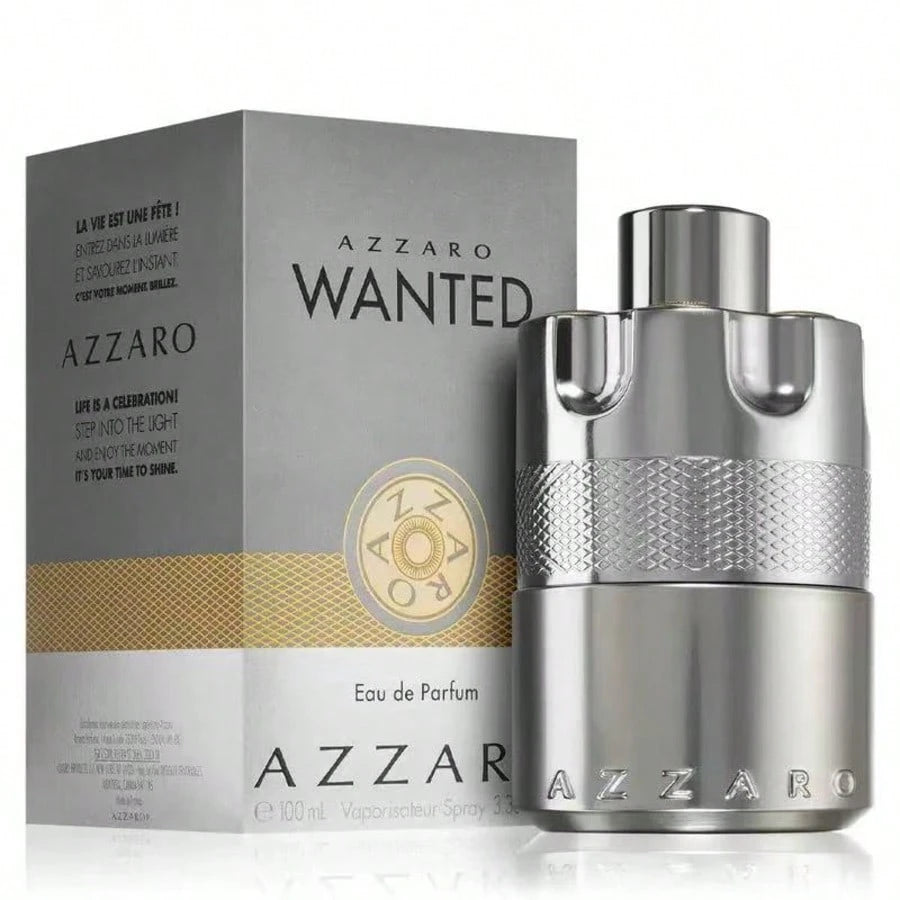 Azzaro Wanted Men EDT Perfume 100ml With Gift Box Long Lasting Spicy Woody Citrus Scent Silver Metal Cap Luxury Bottle Fragrance Gift For Men