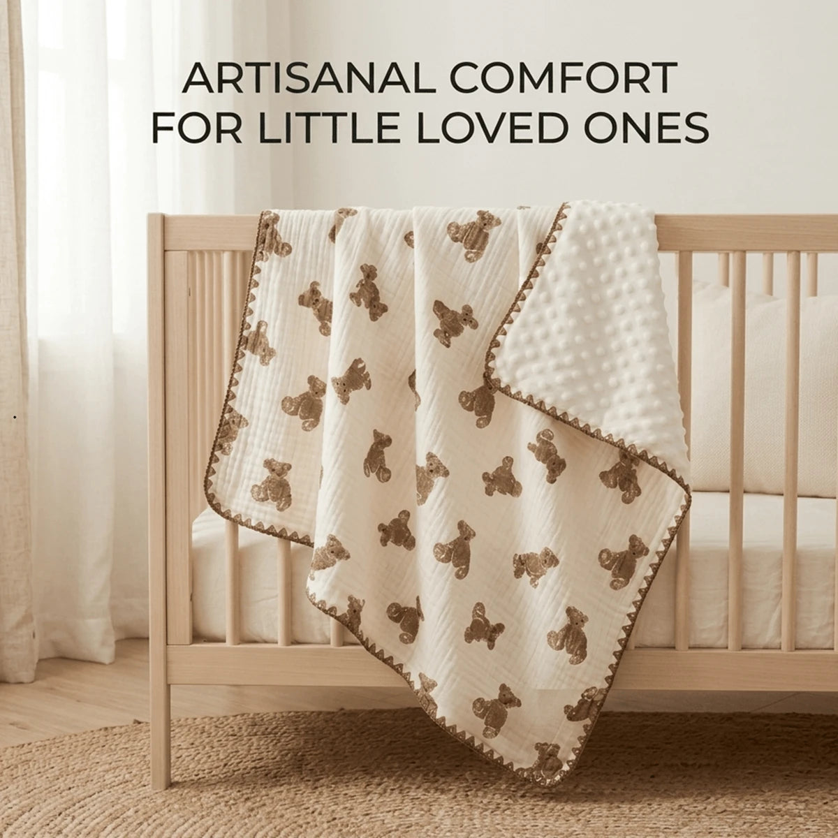 Baby Blanket For Boys Girls, Double Layer Soft Cotton Muslin Baby Blanket, 40" X 40" Lightweight Soft Crib Swaddle Blanket For Newborn Unisex
