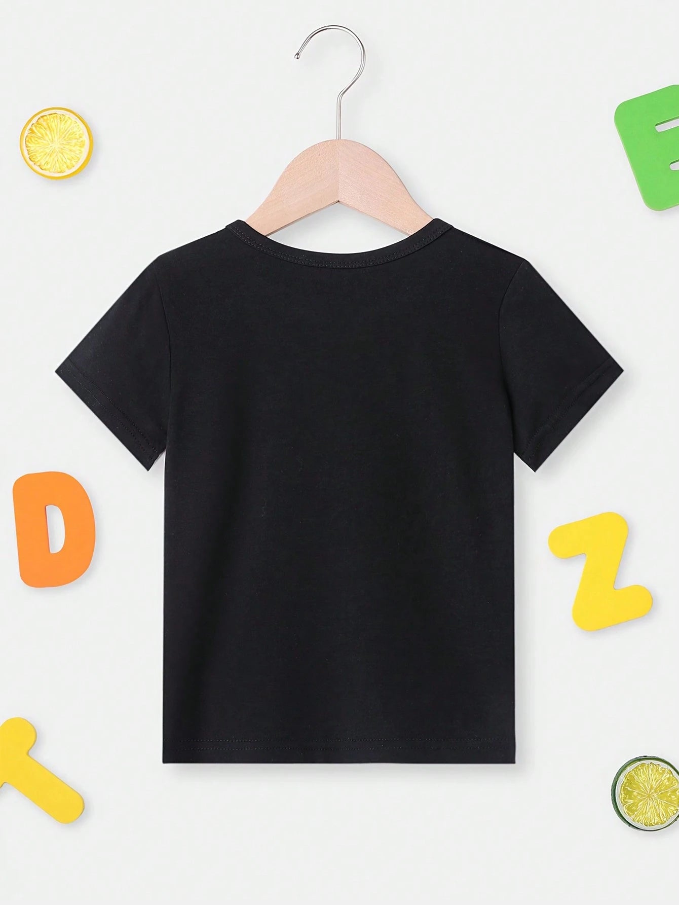 Baby Boy Casual Simple Letter Slogan Printed Short Sleeve T-Shirt, Summer