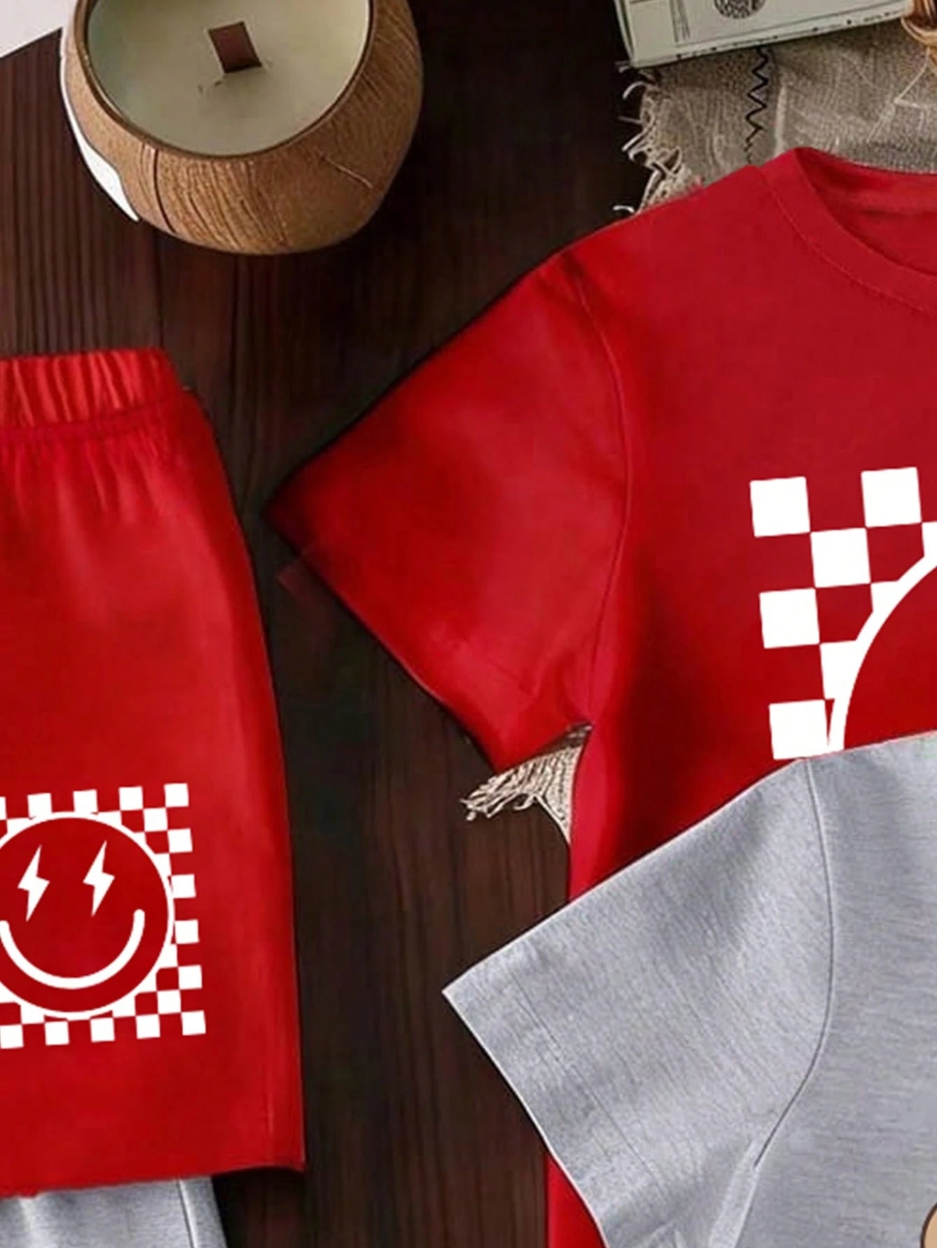 Baby Boy Letter Print Short Sleeve And Shorts 3-Piece Set
