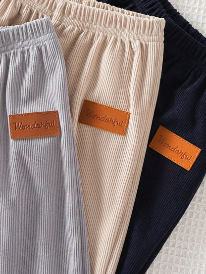 Baby Boy Pants Spring Autumn New Style Baby Boy Clothing Striped Long Pants Baby Fashion Sweatpants Casual Multi-Piece Set