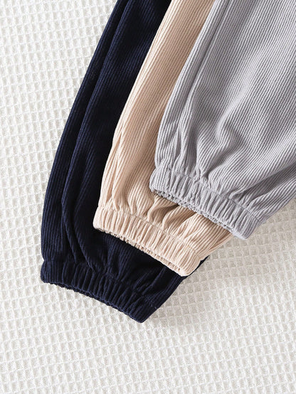 Baby Boy Pants Spring Autumn New Style Baby Boy Clothing Striped Long Pants Baby Fashion Sweatpants Casual Multi-Piece Set