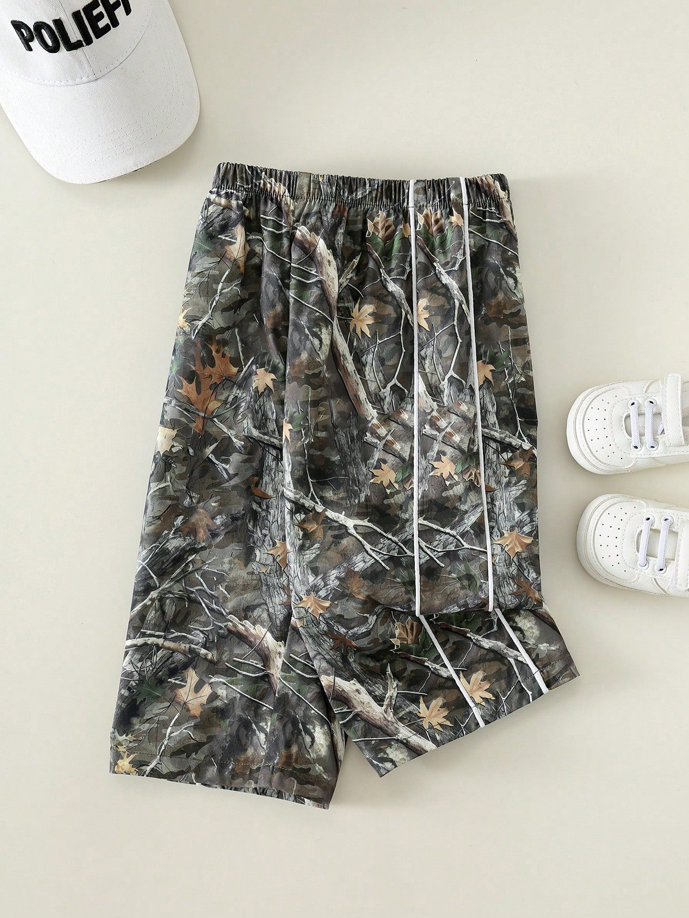 Baby Boy Summer Casual Street Camo Leaf Print Wide Leg Pants