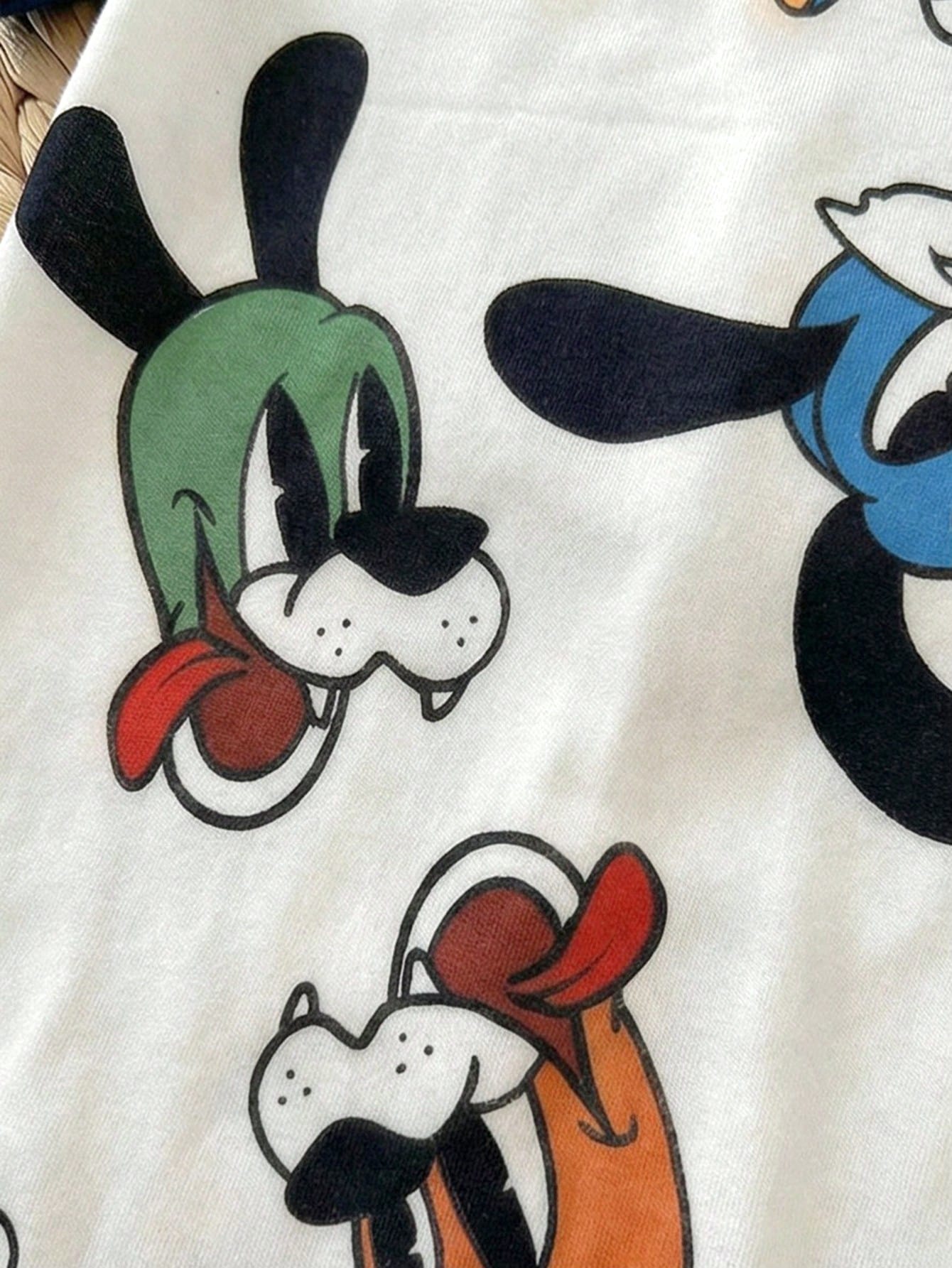 Baby Boy White Summer Casual Cute Family Matching Cartoon Animal Print Short Sleeve Romper,Colorblock Comfortable Romper For Daily Wear,Party,Photo
