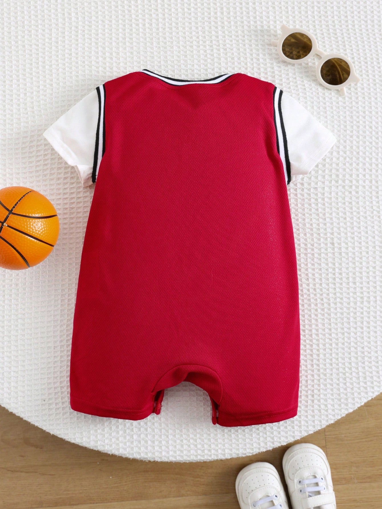 Baby Boy White Summer Casual Cute Family Matching Cartoon Animal Print Short Sleeve Romper,Colorblock Comfortable Romper For Daily Wear,Party,Photo