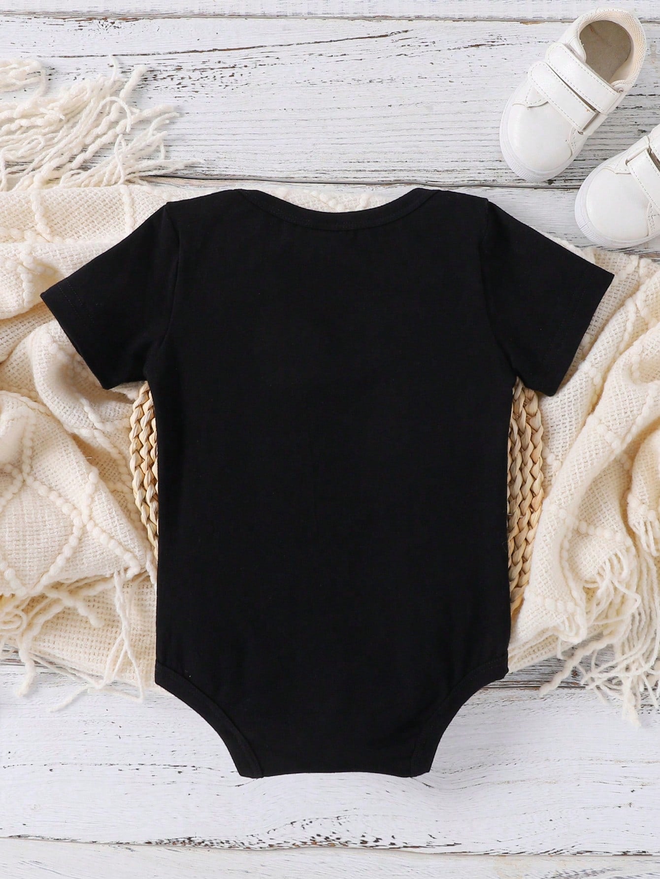 Baby Boys' Casual Letter Printed Short Sleeve Bodysuit, Summer