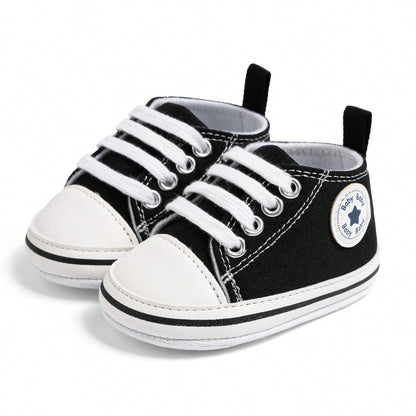 Baby Canvas Sneakers Classic Soft Sole Infant First Walkers Spring Autumn Lightweight Laces Toddler Shoes
