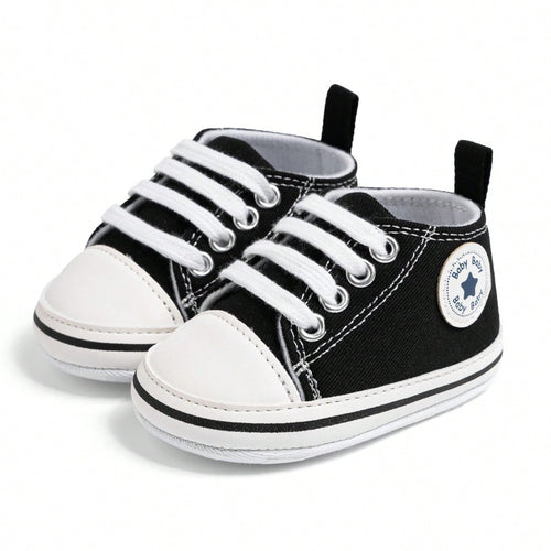 Baby Canvas Sneakers Classic Soft Sole Infant First Walkers Spring Autumn Lightweight Laces Toddler Shoes