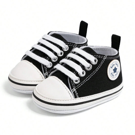 Baby Canvas Sneakers Classic Soft Sole Infant First Walkers Spring Autumn Lightweight Laces Toddler Shoes