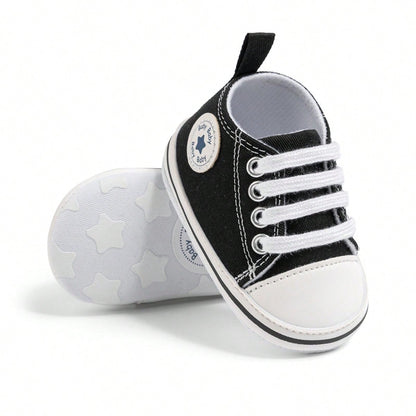 Baby Canvas Sneakers Classic Soft Sole Infant First Walkers Spring Autumn Lightweight Laces Toddler Shoes