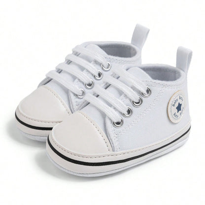 Baby Canvas Sneakers Classic Soft Sole Infant First Walkers Spring Autumn Lightweight Laces Toddler Shoes