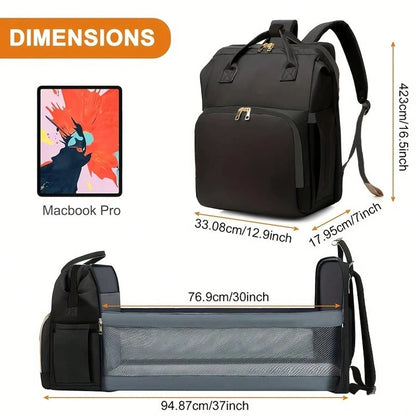 Baby Diaper Bag Backpack With Portable Changing Station, Waterproof Large Capacity Travel Bag With Changing Pad, Baby Stuff Organizer For Newborns