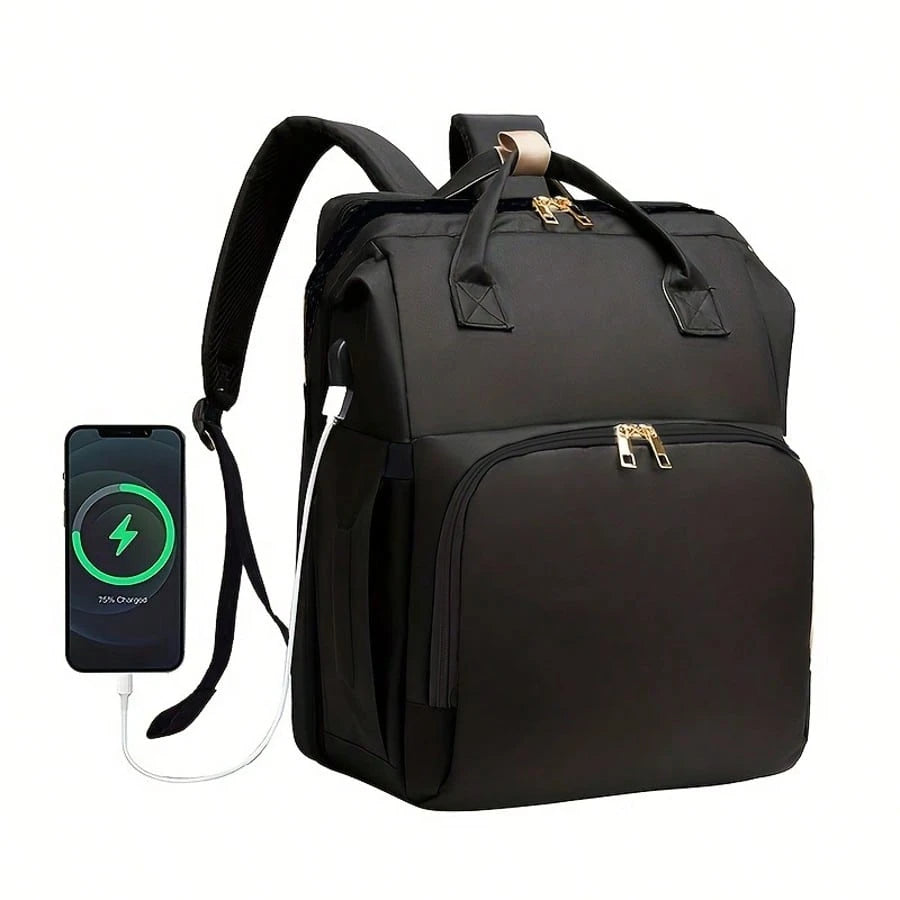 Baby Diaper Bag Backpack With Portable Changing Station, Waterproof Large Capacity Travel Bag With Changing Pad, Baby Stuff Organizer For Newborns