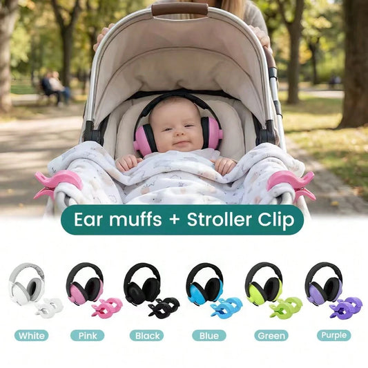 Baby Ear Muffs Noise Protection – Infant Noise Cancelling Headphones For Babies, Newborn & Toddler Hearing Protection, Adjustable Soft Earmuffs For Airplane, Concert & Loud Noise