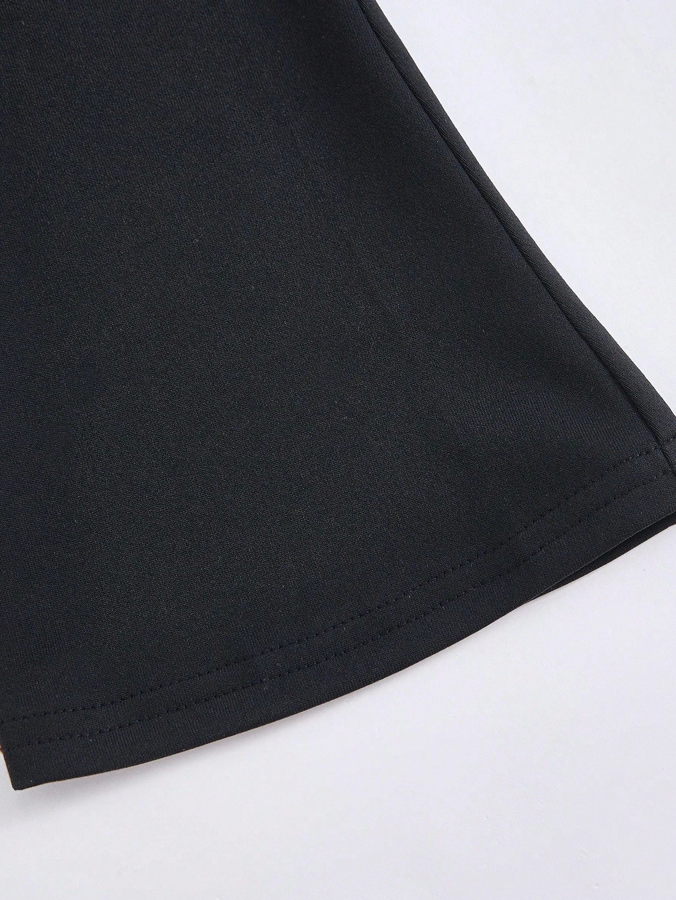 Baby Girl Black Thermal Lined Casual Comfortable Versatile Solid Color Flare Pants, Autumn/Winter Fall
