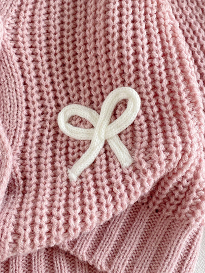 Baby Girl Bow Decor Cardigan