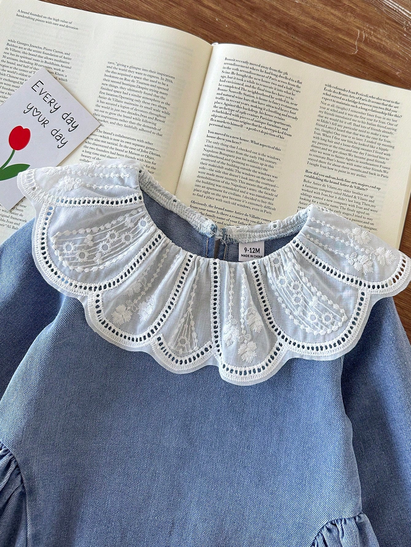 Baby Girl Spring/Autumn Long Sleeve Dress, Peter Collar Lace Trim Delicate Soft Long Sleeve With Side Pleats Loose A-Line Skirt, Fresh Korean Style Daily Outing Outfit Gentle Versatile, Baby Gir