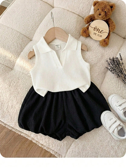 Baby Girl White Summer Casual Top,Mommy And Me Matching Mothers Day Sweet Collegiate Style,Back-To-School,Carrer Day Daily Wear Preschool Party