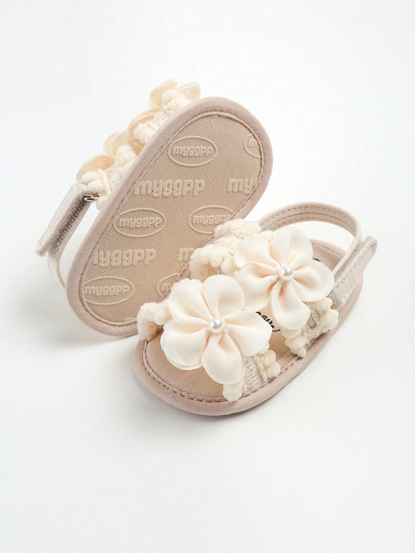Baby Girls' Summer Outdoor Toddler Shoes With 3D Flower Decor