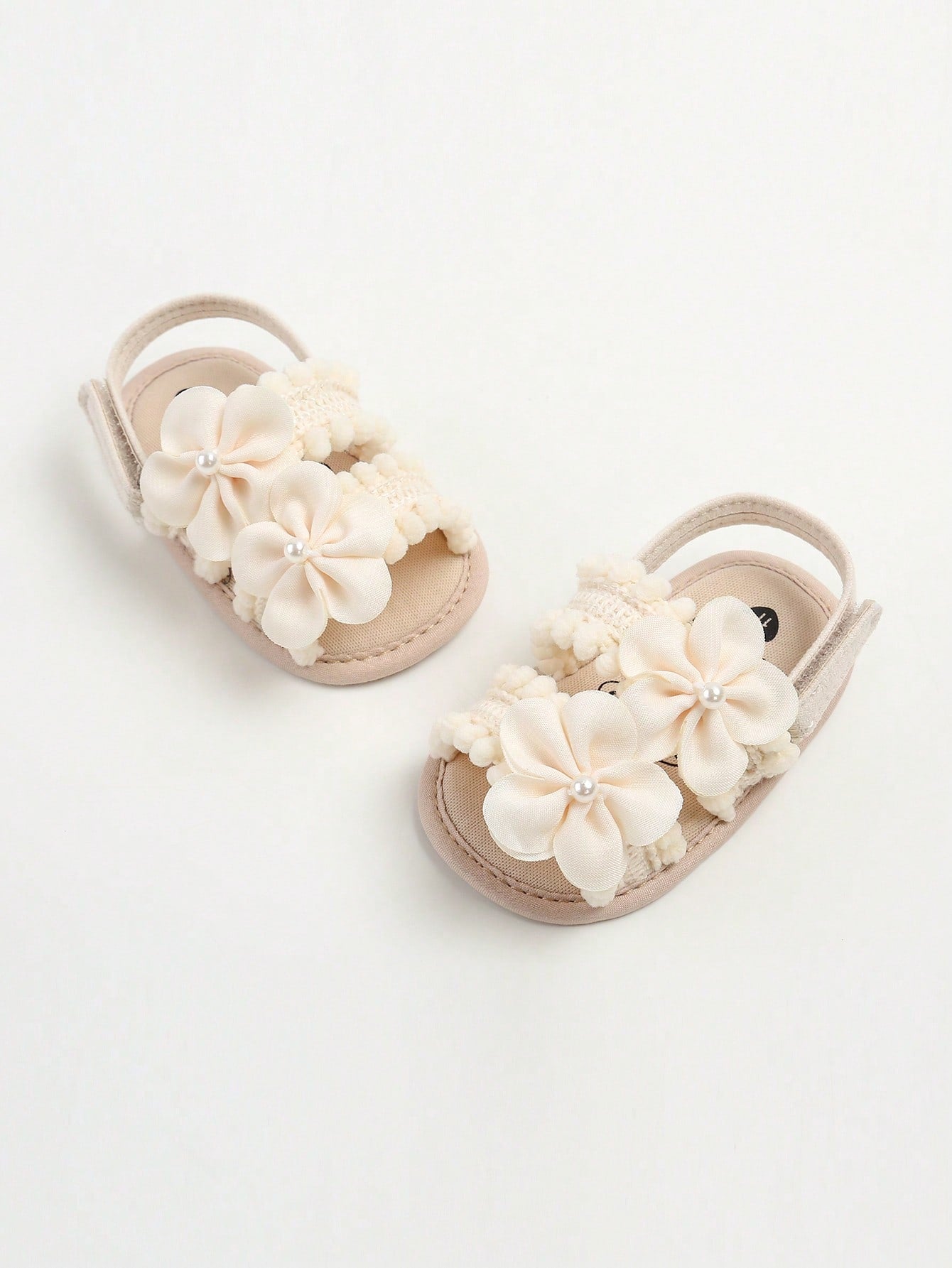 Baby Girls' Summer Outdoor Toddler Shoes With 3D Flower Decor