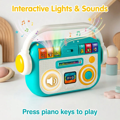 Baby Learning Music Player Simulation Radio With Lights And Songs, For Infants 12 Months And Older, Toddler Radio Design Music Toy, Baby Music Light Toy, Parent-Child Toy Gift