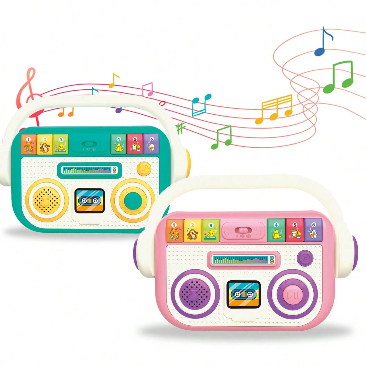 Baby Learning Music Player Simulation Radio With Lights And Songs, For Infants 12 Months And Older, Toddler Radio Design Music Toy, Baby Music Light Toy, Parent-Child Toy Gift