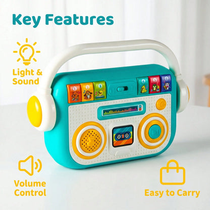 Baby Learning Music Player Simulation Radio With Lights And Songs, For Infants 12 Months And Older, Toddler Radio Design Music Toy, Baby Music Light Toy, Parent-Child Toy Gift