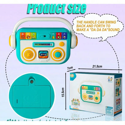 Baby Learning Music Player Simulation Radio With Lights And Songs, For Infants 12 Months And Older, Toddler Radio Design Music Toy, Baby Music Light Toy, Parent-Child Toy Gift