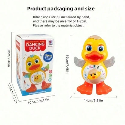 Baby Musical Duck Toy, Dancing Crawling Glowing Belly Play Toy, With Music And Lights, Perfect Easter Gift For Infants And Toddlers